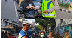 Gelar Sosialisasi Operasi Patuh Semeru 2025, Satlantas Polres Kediri Kota Turun ke Jalan